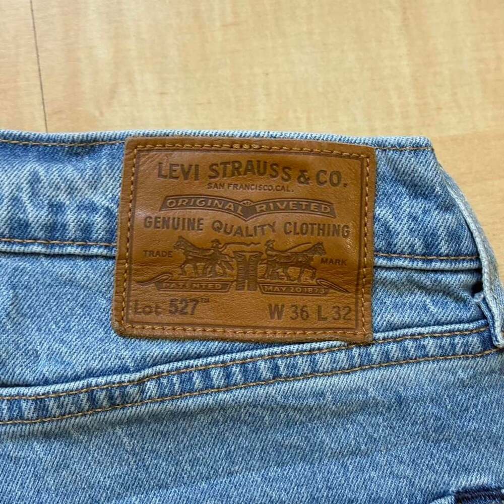Levi's 527 Slim Bootcut Jeans Size 36x30 Light Wash Denim